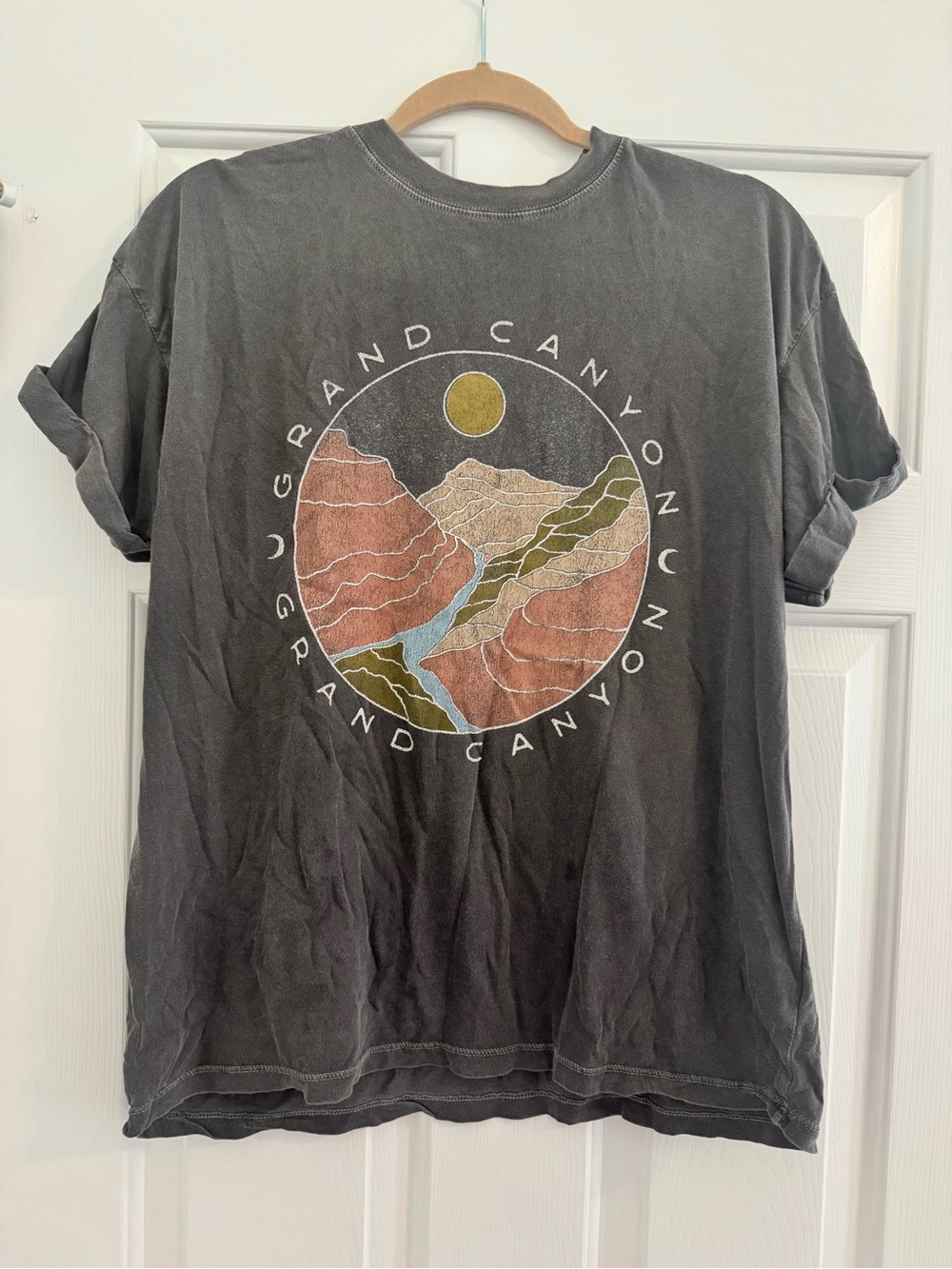 Altar’d State Grand Canyon Graphic Crewneck T-Shirt - Charcoal